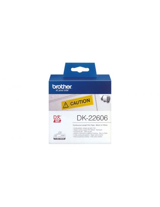 Brother DK-22606 benzi pentru etichete Negru pe galben Brother - 1
