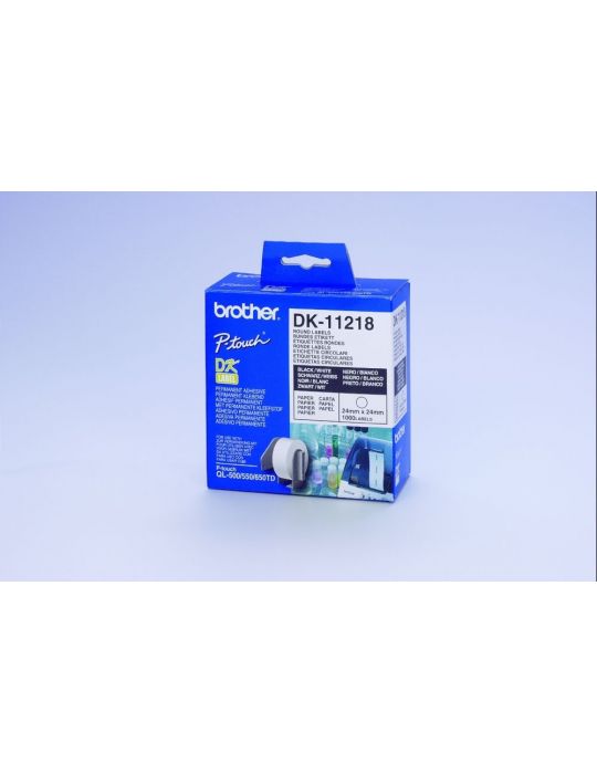 Brother DK-11218 Round Labels Alb Brother - 1