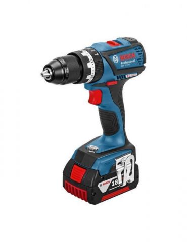 Bosch GSB 18V-EC Masina de gaurit cu percutie brushless cu 2 acumulatori Li-Ion 18 V 5Ah 60Nm + Valiza Bosch - 1