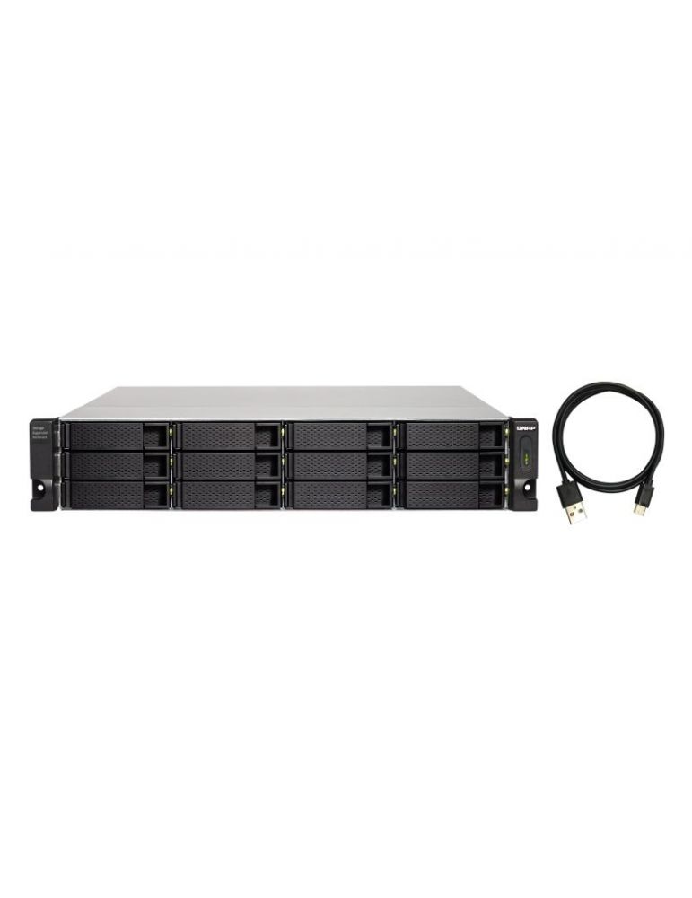 QNAP TL-R1200C-RP carcasă disc memorie Cutie protecție HDD/SSD Negru, Gri 2.5/3.5"