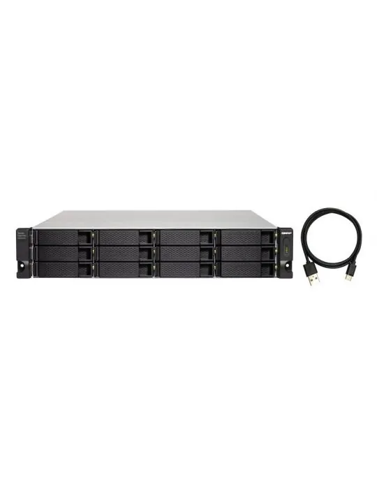 QNAP TL-R1200C-RP carcasă disc memorie Cutie protecție HDD/SSD Negru, Gri 2.5/3.5" Qnap - 1