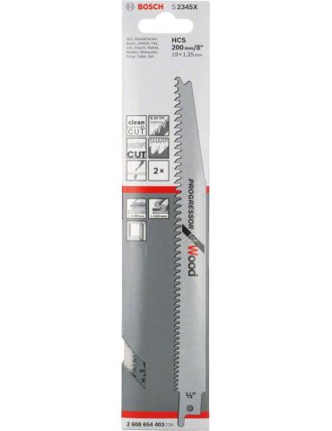 Bosch S2345X Set 2 panze pentru ferăstraie sabie Progressor for Wood 200 mm Bosch - 1 - Tik.ro
