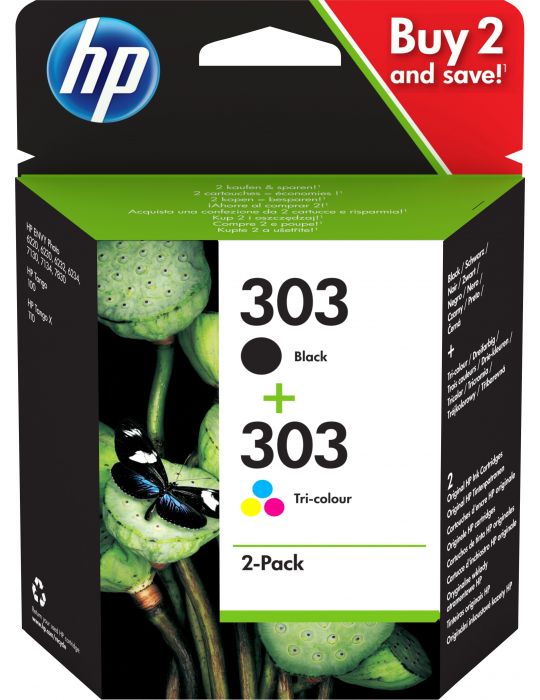 Cartuse Cerneala Pack  HP 303 Black + Tri-color Hp - 1
