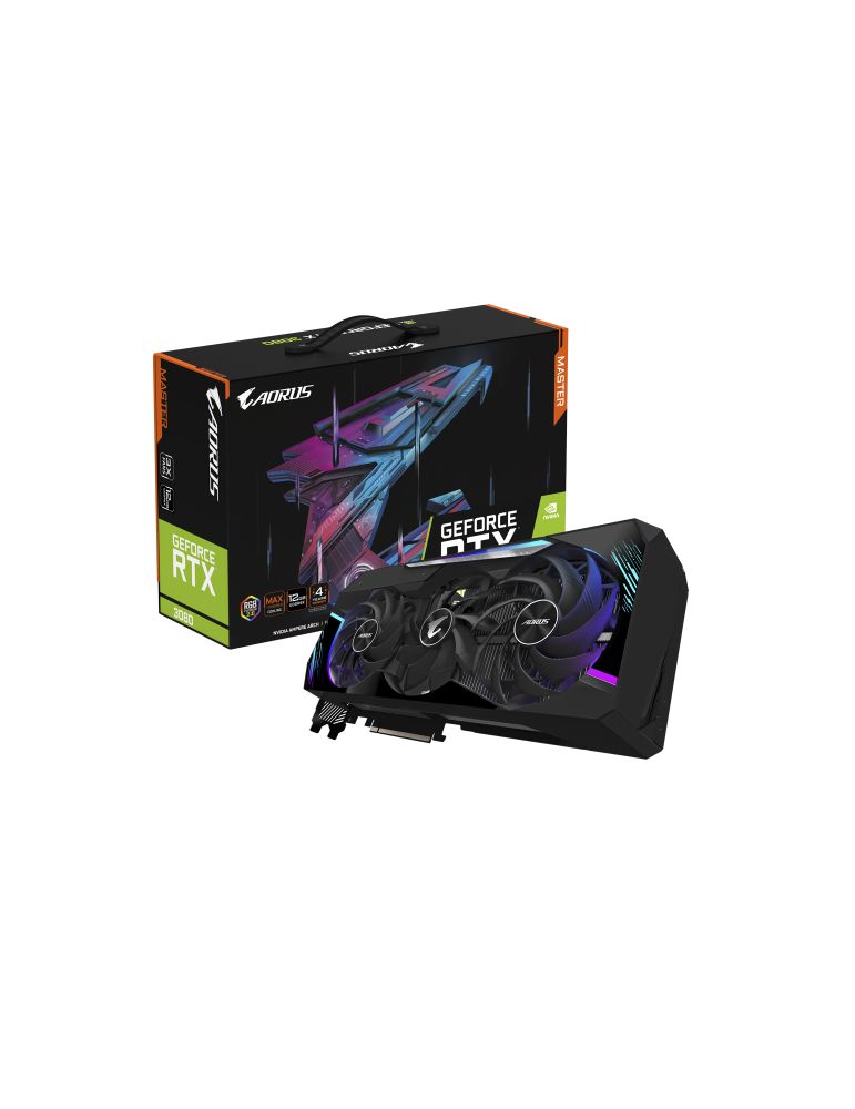 Placa video Gigabyte AORUS nVidia GeForce RTX 3080 Master LHR 12GB GDDR6X 384bit