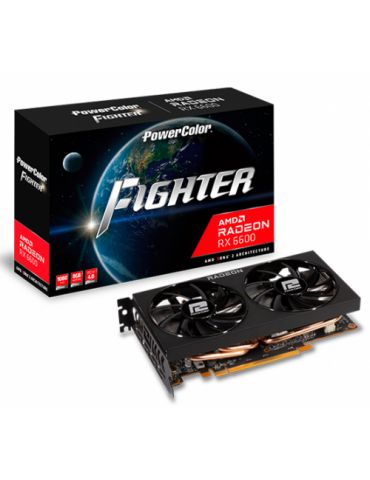 Placa video PowerColor AMD Radeon RX 6600 Fighter 8GB  GDDR6  128bit Power color - 2 - Tik.ro
