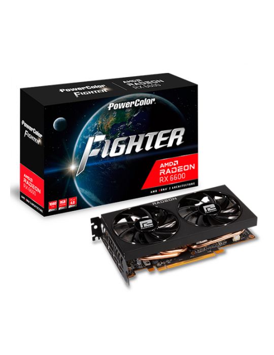 Placa video PowerColor AMD Radeon RX 6600 Fighter 8GB  GDDR6  128bit Power color - 2