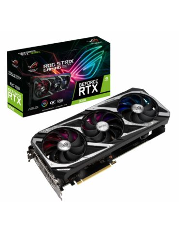 Placa video ASUS nVidia GeForce RTX 3060 Rog Strix Gaming OC LHR 12GB  GDDR6  192bit Asus - 2
