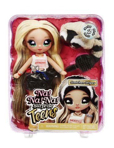 Na! Na! Na! Surprise Teens Doll - Gretchen Stripes (Raccoon) MGA Entertainment - 3