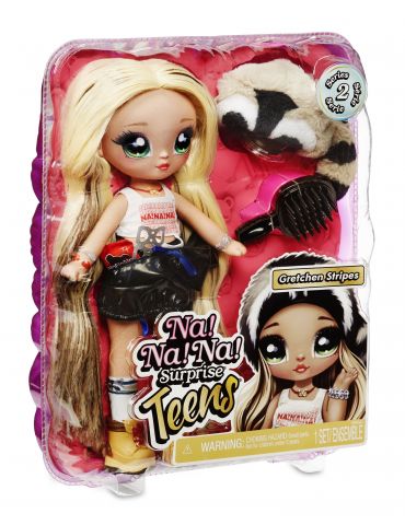 Na! Na! Na! Surprise Teens Doll - Gretchen Stripes (Raccoon) MGA Entertainment - 6