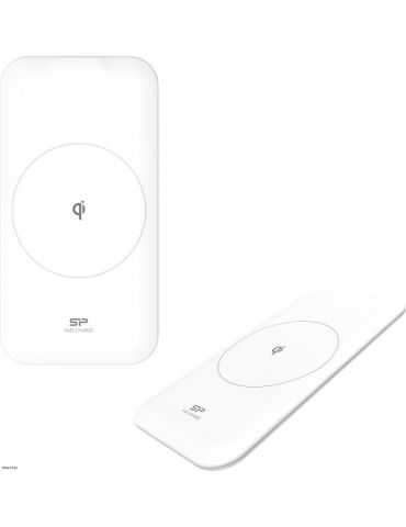 Incarcator Wireless GSM Silicon-Power QI210 Wireless Qi Fast Charging Quick White Silicon power - 1