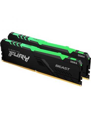Memorie RAM Kingston FURY Beast RGB 16GB DDR4 3000mhz Kingston - 2