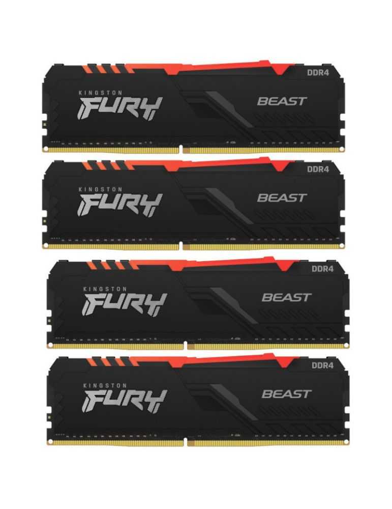 Memorie RAM Kingston FURY Beast RGB 128GB DDR4 3000mhz