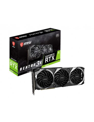 MSI RTX 3070 VENTUS 3X 8G OC LHR plăci video NVIDIA GeForce RTX 3070 8 Giga Bites GDDR6 Msi - 1 - Tik.ro