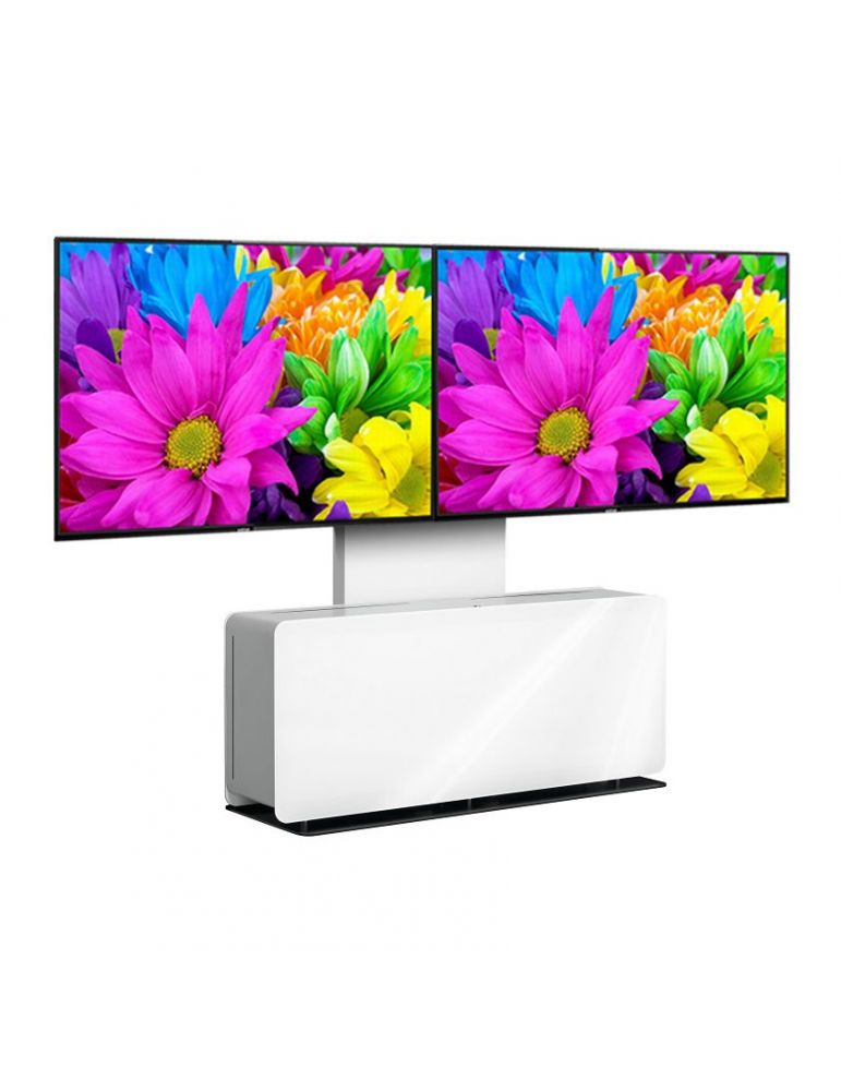 Mobilier videoconferinta double cu stand vogel's pvf4112 alb max.65