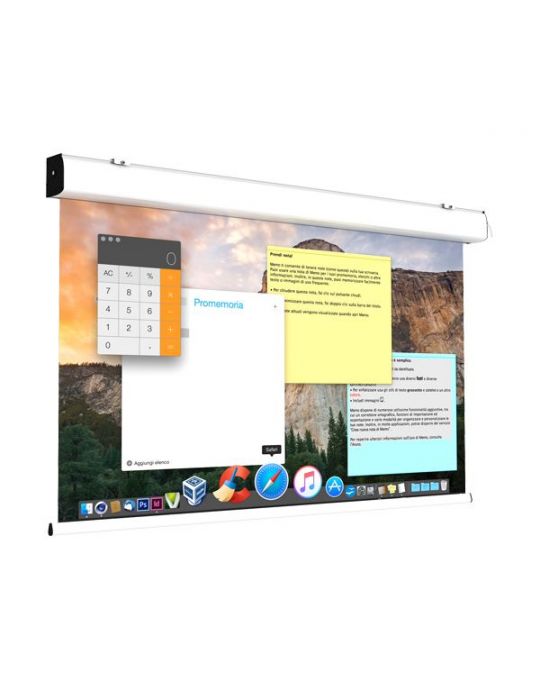 Ecran proiectie electric perete/tavan 180 x 135 cm compact fara bordura proiectie front/rear format 4:3 Screenint - 1