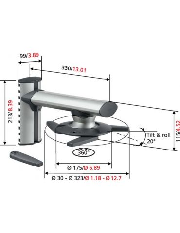 Vogel's EPW 6565 suporturi pentru montarea proiectoarelor De perete Argint Vogel's - 10