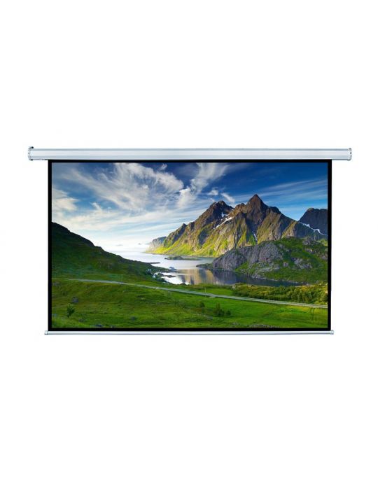 Ecran proiectie electric perete/tavan 300 x 169 cm blackmount cu telecomanda format 16:9 Blackmount - 1
