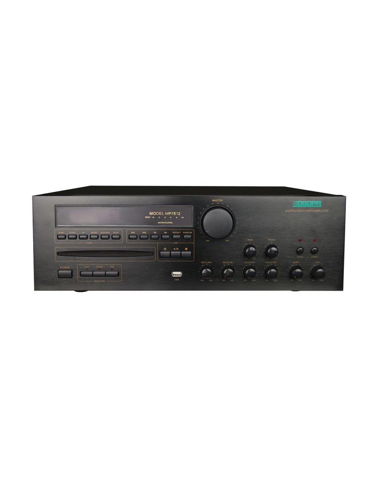 Amplificator cu mixer 120w 2 zone usb/ fm/ dvd player dsppa mp7812