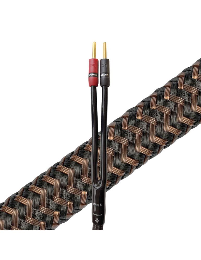 Cablu de boxe high-end cu mufe banana audioquest starquad type 5 lungime 2m (pereche)
