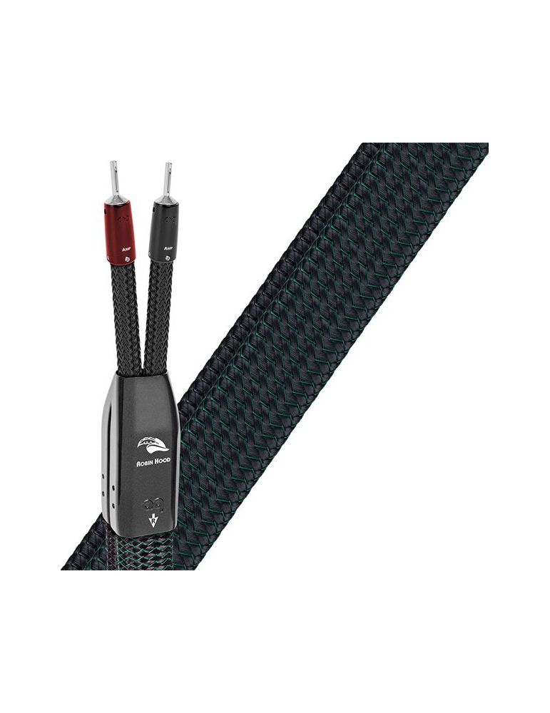 Cablu de boxe high-end audioquest robin hood zero biwire combo (dbs carbon) 1.5m