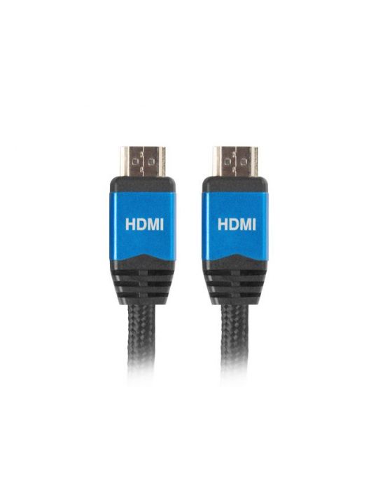 Cablu 3 m hdmi2.0 premium cu mufe metalice 4k@60hz ca-hdmi-20cu-0030-bl lanberg Lanberg - 1