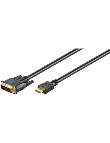 Cablu aurit hdmi tata la dvi tata 2 m goobay Goobay - 1 - Tik.ro