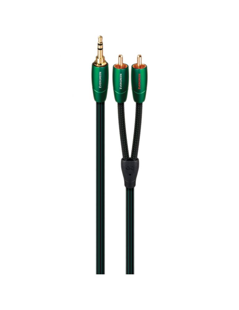 Cablu audio Audioquest Evergreen, jack 3.5mm - 2rca, 3m, verde