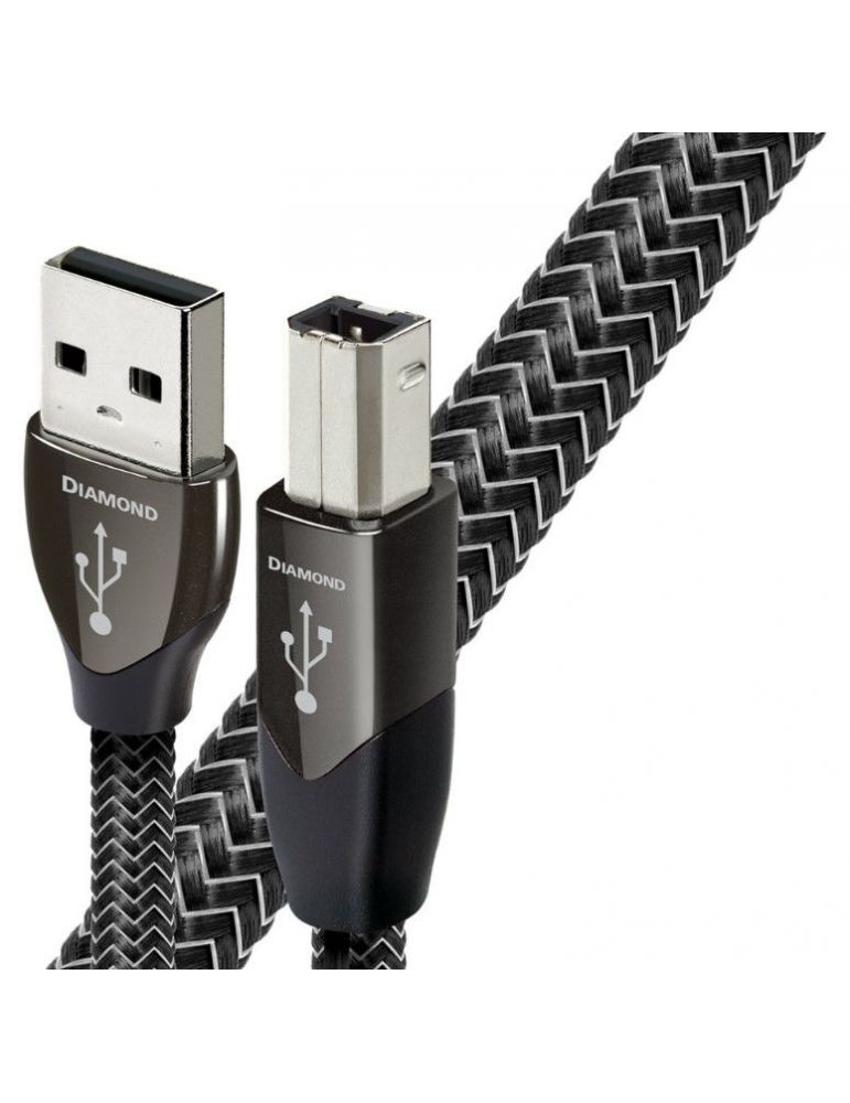 Cablu usb a-b audioquest diamond 5m dbs black solid 100% silver