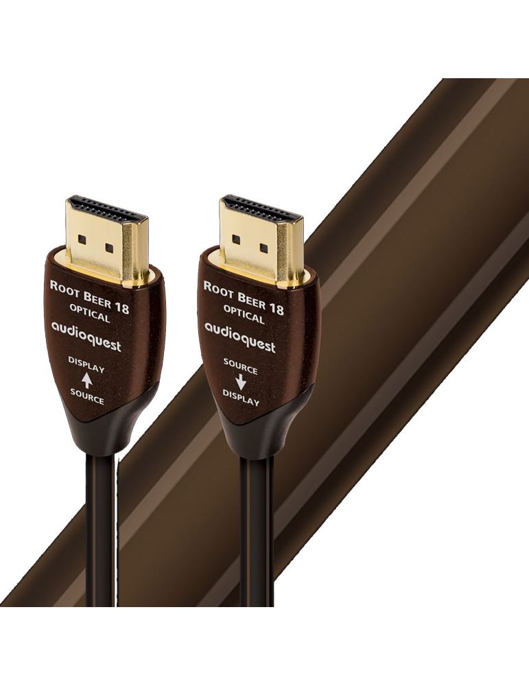 Cablu hdmi 4k audioquest root beer active optical cable 20m