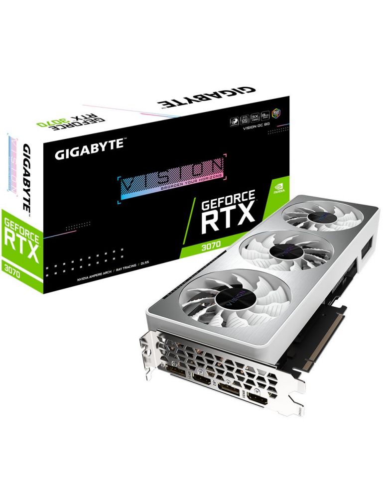 Gigabyte GeForce RTX 3070 VISION OC 8G (rev. 2.0) NVIDIA 8 Giga Bites GDDR6