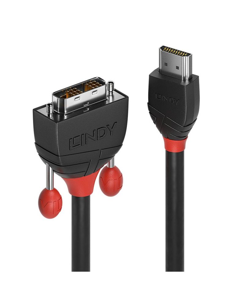 Lindy 36274 adaptor pentru cabluri video 5 m HDMI Tip A (Standard) DVI-D Negru