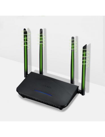 Zyxel NBG7510 router wireless Gigabit Ethernet Bandă dublă (2.4 GHz/ 5 GHz) 5G Negru Zyxel - 5