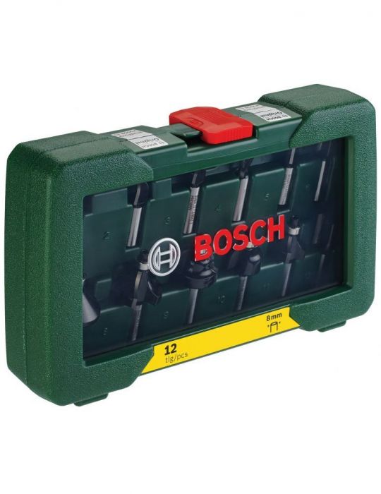 Bosch Set 12 freze HM tija 8mm Bosch - 1