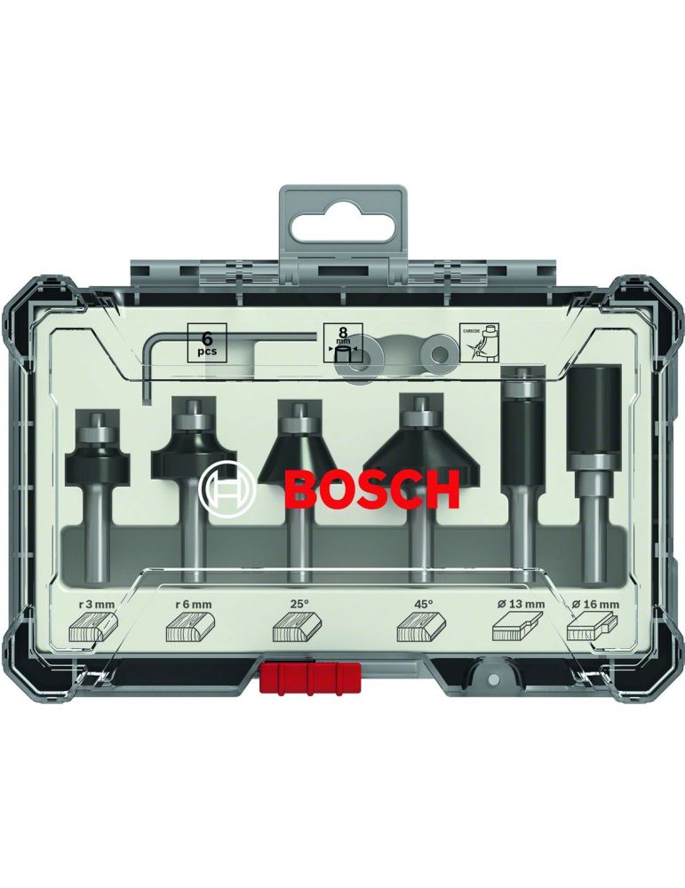 Bosch Set 6 freze HM tija 8mm