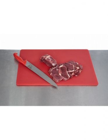 Chef knife  31 cm red handle total length : 44 Heinner - 1