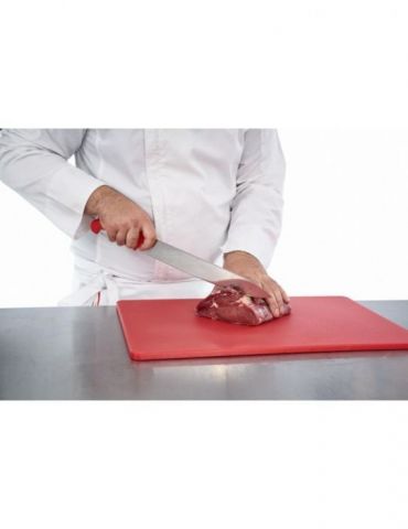 Chef knife  31 cm red handle total length : 44 Heinner - 1