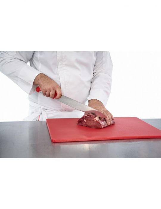 Chef knife  31 cm red handle total length : 44 Heinner - 1