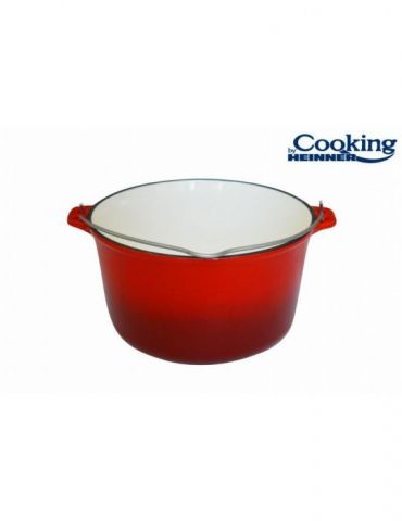 Ceaun din  fonta   emailat  25 x 14 cm  5 l Heinner - 1
