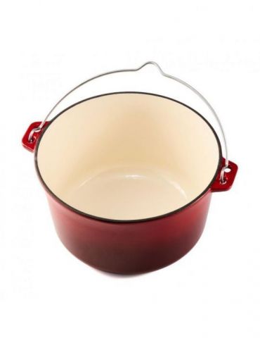 Ceaun din  fonta   emailat  25 x 14 cm  5 l Heinner - 1