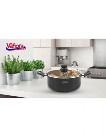 Sole aluminum casserole with lid capac 22x10 cm 3 l Vanora - 1