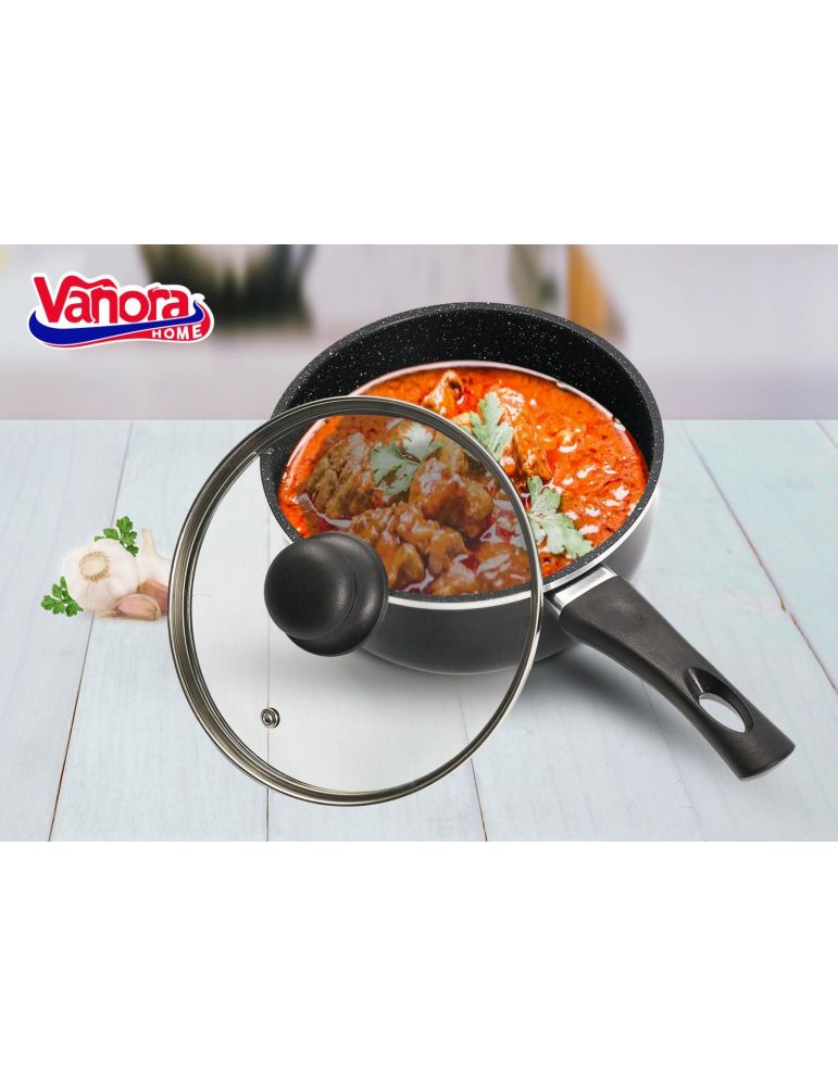 Sole aluminum saucepan with lid 20x9 cm 2.4 l material: