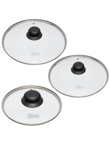Set 3 pcs glass lids 24/22/20 cm
material: glass with Vanora - 1