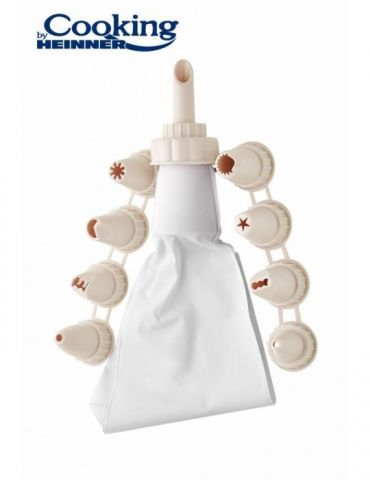 Set ornare prajituri pos 400 ml  + 8 duiuri diam Heinner - 1 - Tik.ro