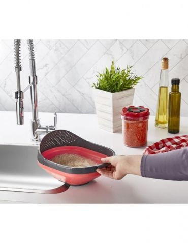 Strecuratoare pliabila pentru orez/fasole/mazare 27.5 x 23x16.5 cm lungime: 27.5 Heinner - 1
