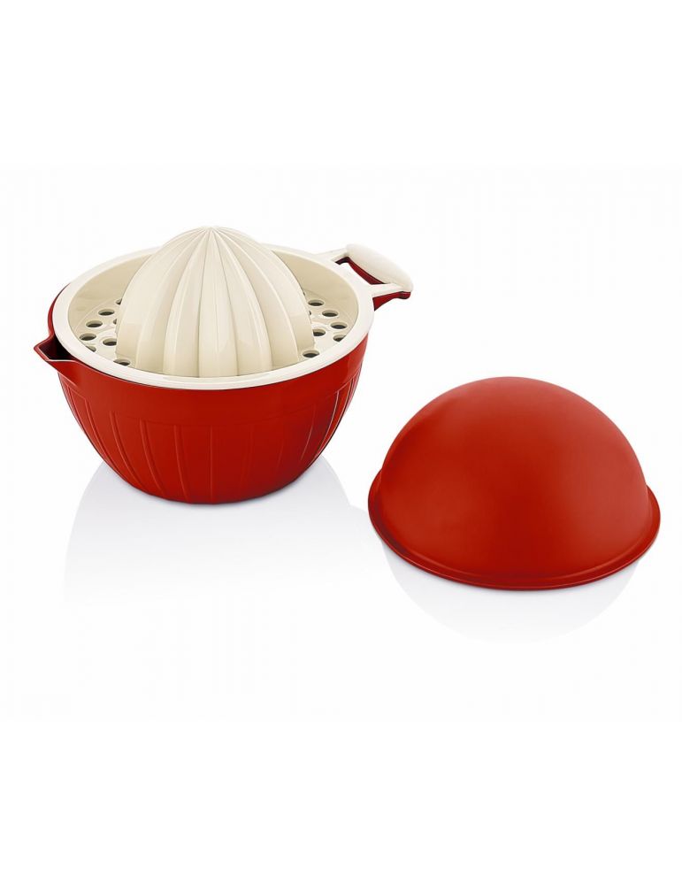 Storcator manual pentru citrice/ rodie din plastic rosu