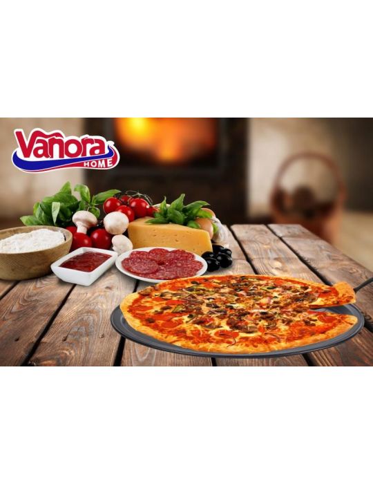 Tava pizza antiaderenta 33.5x1cm material : otel (carbon steel) cu Vanora - 1