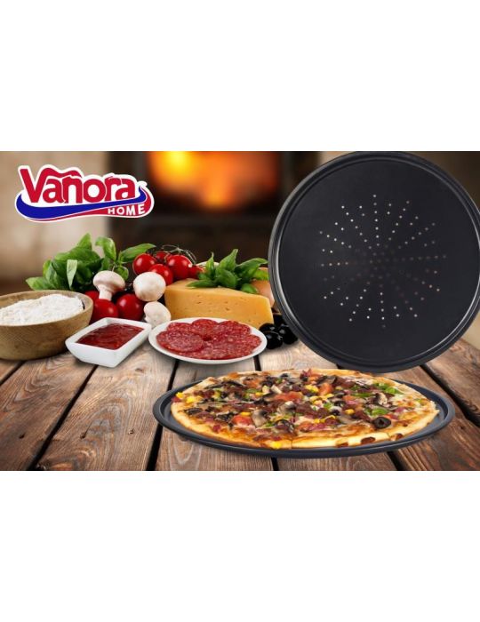 Tava pizza perforata 32x1cm material : otel (carbon steel) cu Vanora - 1