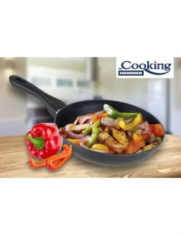 Tigaie aluminiu 26x5.2 cm black sand  material : aluminiu forjat Heinner - 1