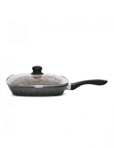 Tigaie grill alumin+capac 28x4 cmstone Heinner - 1
