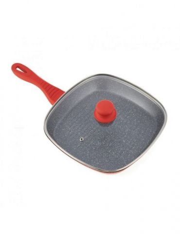 Tigaie grill aluminiu+capac 28x4cm orange grays
material : aluminiu forjat Heinner - 1